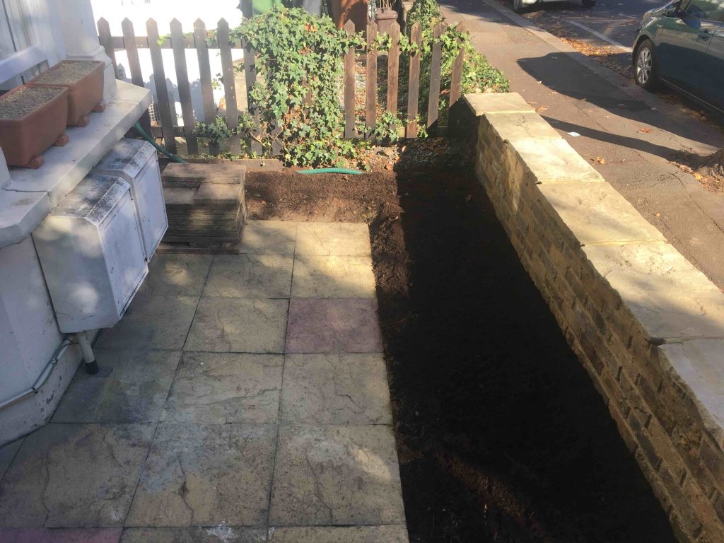 Small east london garden front wall project 5